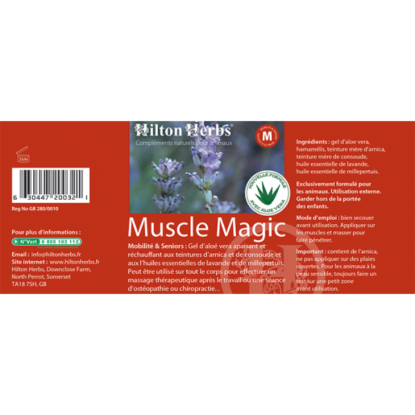 Etiquette Muscle Magic de Hilton Herbs